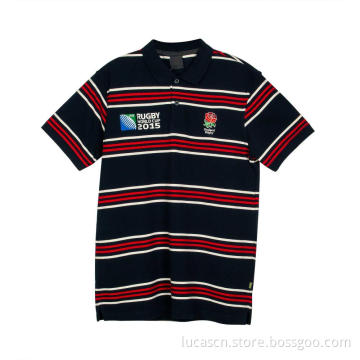 Men's Short Sleeve Strip Polo Shirt